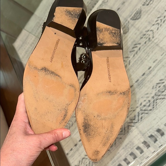 Rebecca Minkoff Black Studded Women's Shoes 8 - Picture 7 of 7